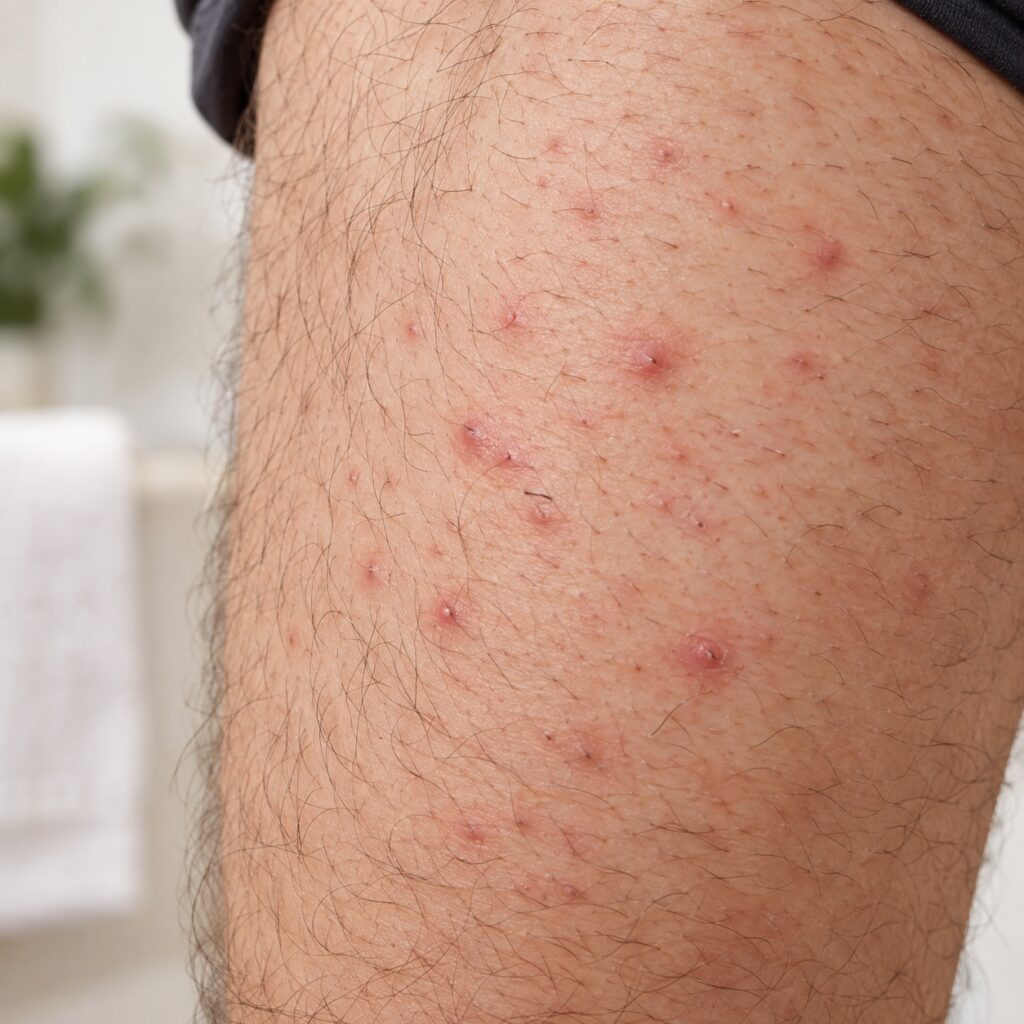 Foliculită pe picior – inflamația foliculilor de păr