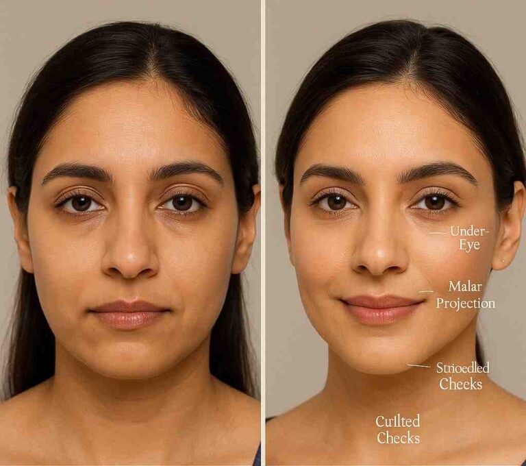 Marire si ridicare pometi cu acid hialuronic Top Skin Bucuresti