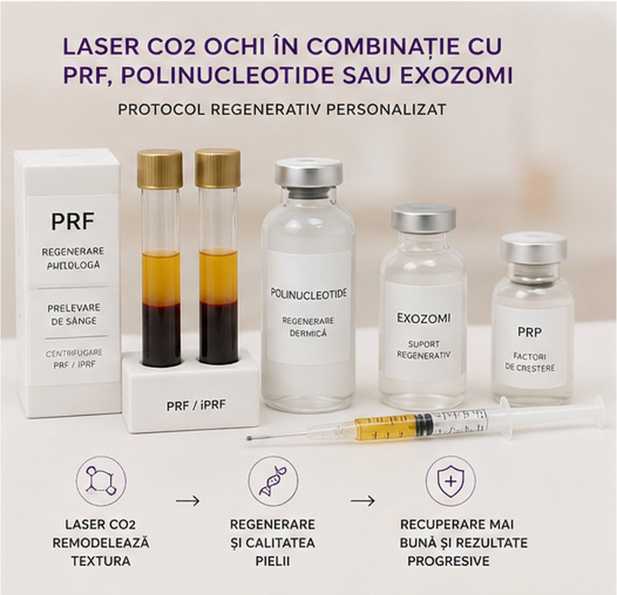 Laser CO2 combinat cu PRF polinucleotide si exozomi pentru regenerarea zonei ochilor la Top Skin Bucuresti
