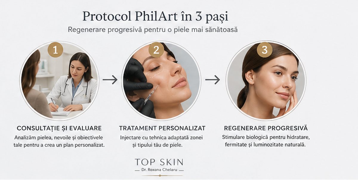 Protocol PhilArt in 3 pasi la Top Skin Bucuresti