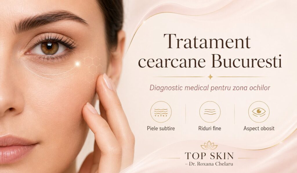 Tratament cearcane Bucuresti la Top Skin pentru zona ochilor piele subtire si aspect obosit