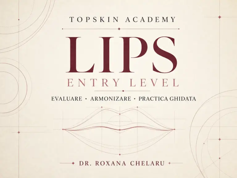 Poster curs Lips Entry Level - TopSkin Academy - Dr Roxana Chelaru - Dermatologie si Estetica Medicala Bucuresti Poster TopSkin Academy pentru cursul Lips Entry Level sustinut de Dr. Roxana Chelaru